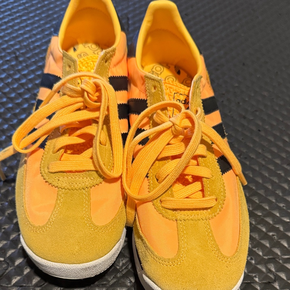 Adidas Kids Orange and Black Sneakers